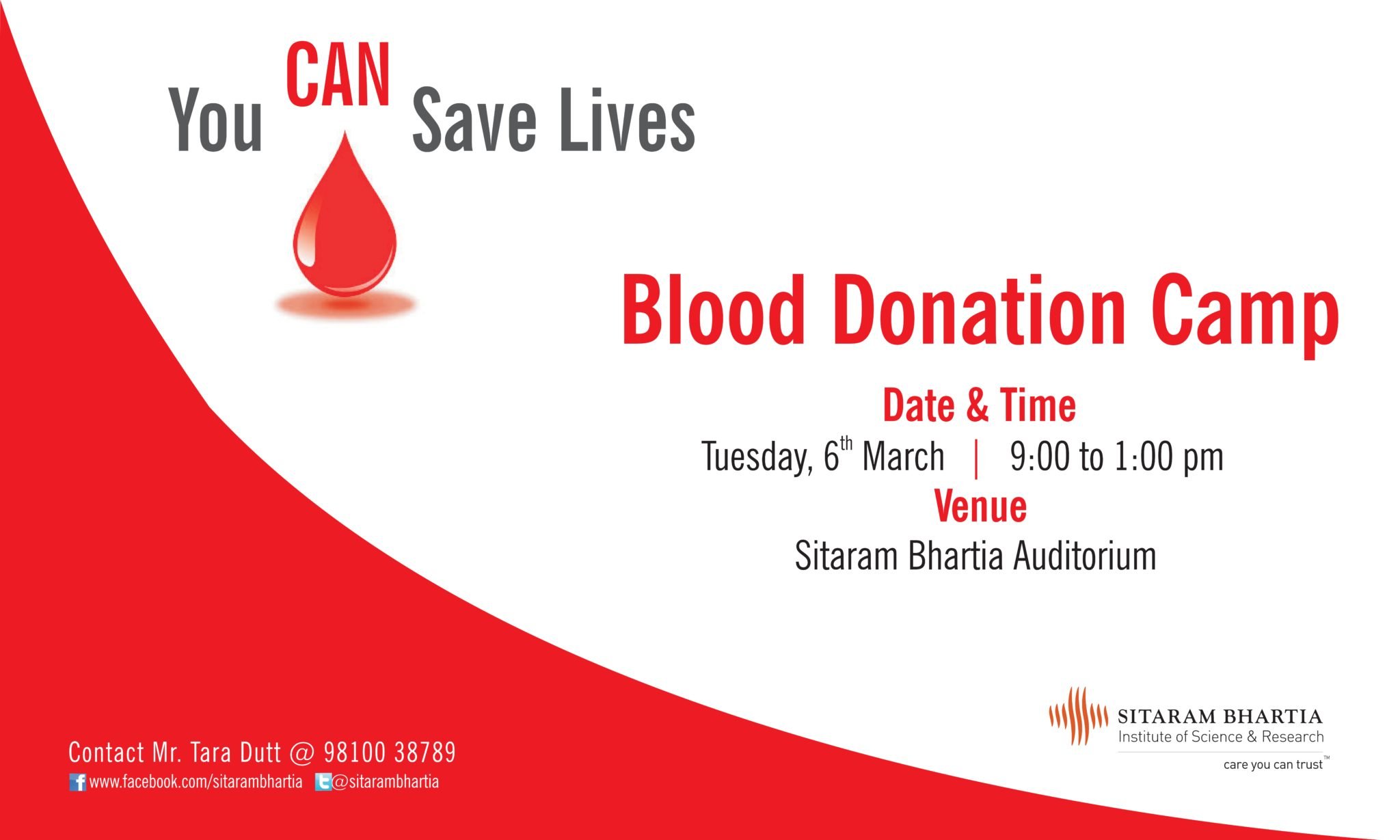 Blood Donation Camp | Sitaram Bhartia Institute Of Science And Research